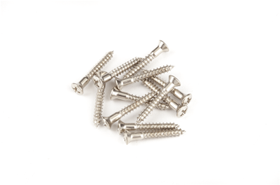 Pure Vintage Strap Button Mounting Screws, Nickel (12)