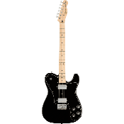 --- DISCONTINUE ---Affinity Series Telecaster Deluxe, Maple Fingerboard, Black Pickguard, Black