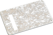 Backplate, Stratocaster, White Moto, 4-Ply