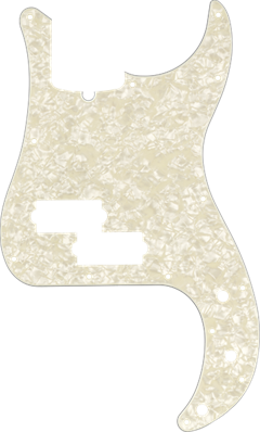 Pickguard, Precision Bass, 13-Hole Mount, Aged White Pearl, 4-Ply