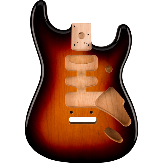 Deluxe Series Stratocaster HSH, Alder Body, 2-Point Bridge Mount, 3-Color Sunburst