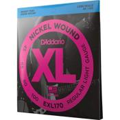 Cordes Basse Electrique D'Addario EXL170 45-100 Pack2 Avec T-Shirt