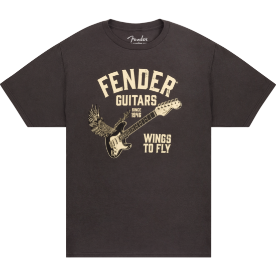 Fender Wings To Fly T-Shirt, Vintage Black, XL