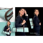 Dôme France "One Way" DFOW-BA - Sac en Cuir pleine fleur pour flûte - Bleu Aqua