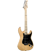 guitare electrique g&l fullerton deluxe s-500 vintage natural, touche érable