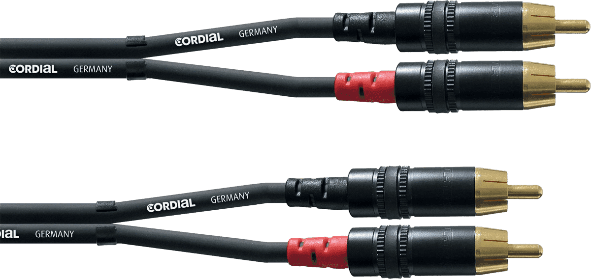 Cordial CFU6CC - câble audio double rean 2x 2 rca dorés 6m