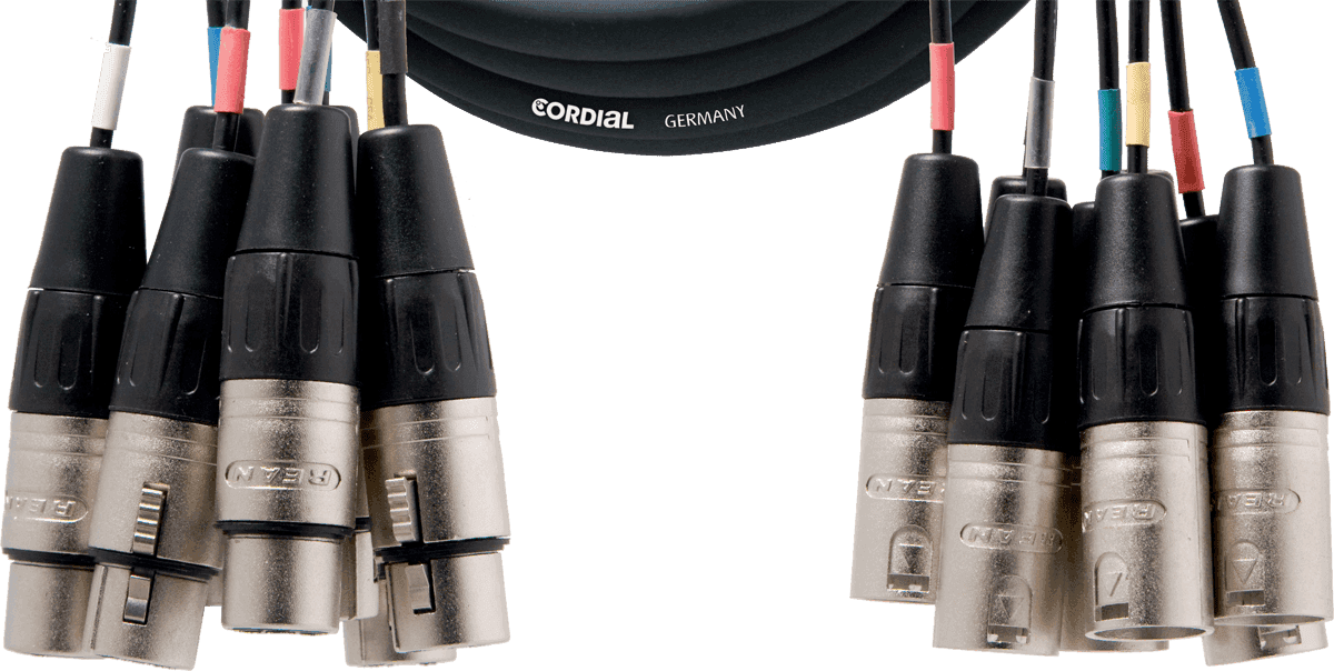 Cordial CML8-0FM5C - multipaire rean 8 xlr mâles/8 xlr femelles 5m
