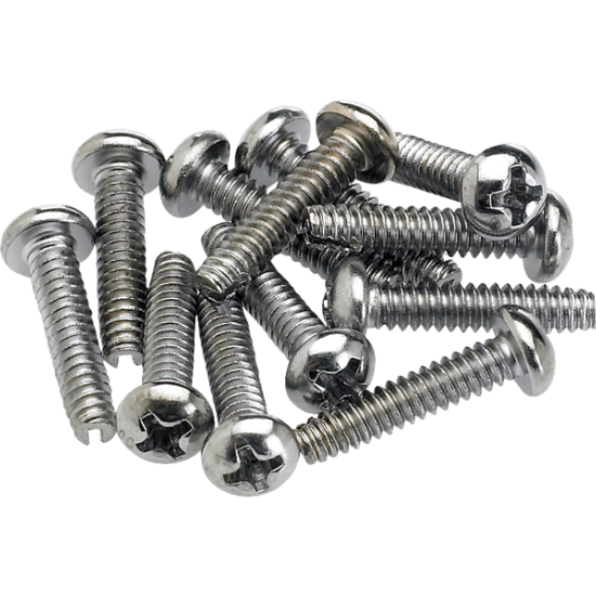 Pickup and Selector Switch Mounting Screws (12) (Chrome)