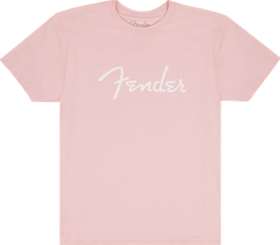 Fender Spaghetti Logo T-Shirt, Shell Pink, XXL