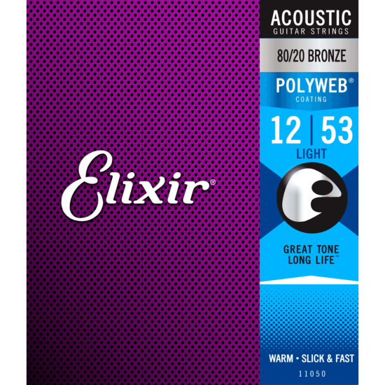 Elixir 11050 - Jeu de Cordes Guitare Acoustique Light 12-53