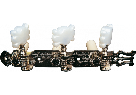 Yellow Parts EZ1779N - Mécaniques Classique Platine Nickel Lyre Boutons Nacrés