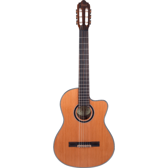 guitare classique valencia guitare classique vc774tce 4/4 electro acoustique avec table en cèdre massif