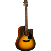 Guitare Electro-Acoustique Kepma Guitars Plytone Series - Edc Dreadnought Sunburst