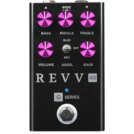 Pedale D'Effet Guitare Overdrive Revv Revv Black Sparkle G3 - Limited Edition