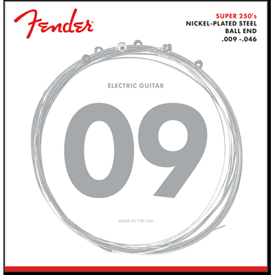 Cordes Guitare Electrique Fender Nickel-Plated Steel 09-46