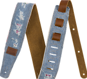 Fender x Wrangler Ripped Denim Strap, Indigo