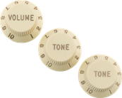 Road Worn Strat Knobs Aged White