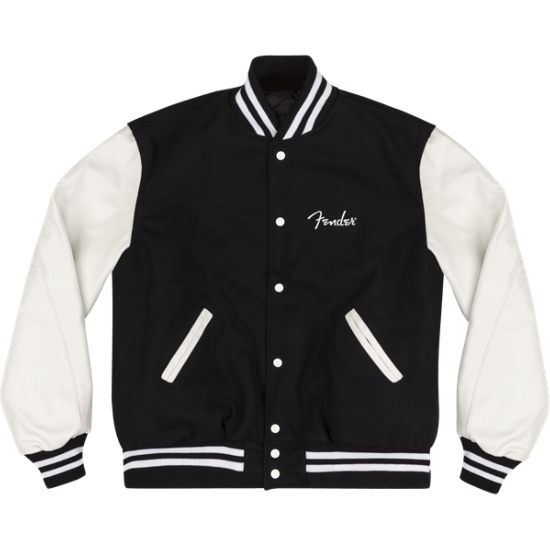 Custom Shop Varsity Jacket, Black/White, S