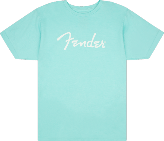 Fender Spaghetti Logo T-Shirt, Daphne Blue, L