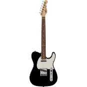 guitare electrique g&l guitare fullerton deluxe asat classic jet black touche palissandre