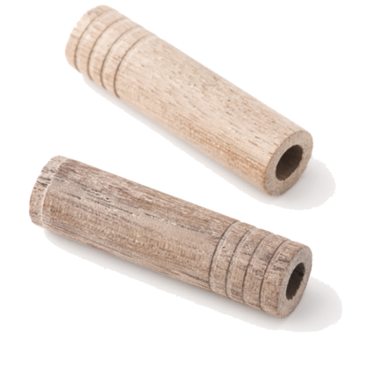 Truss Rod Cavity Plugs, Walnut, Grooved, Drilled (2)