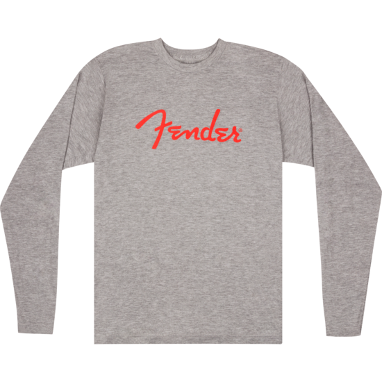 T-shirt Fender spaghetti logo heather gray S