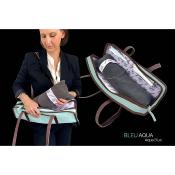 Dôme France "One Way" DFOW-BA - Sac en Cuir pleine fleur pour flûte - Bleu Aqua