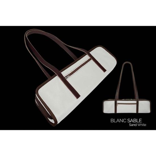 Dôme France "One Way" DFOW-BS - Sac en Cuir pleine fleur pour flûte - Blanc Sable