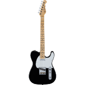guitare electrique g&l fullerton deluxe asat classic alnico jet black, touche érable