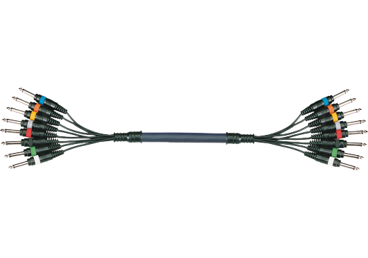 Yellow Cable OC02 - Cable Audio Octopaires 8 Jacks Mono Mâle/8 Jacks Mono Mâle 5m