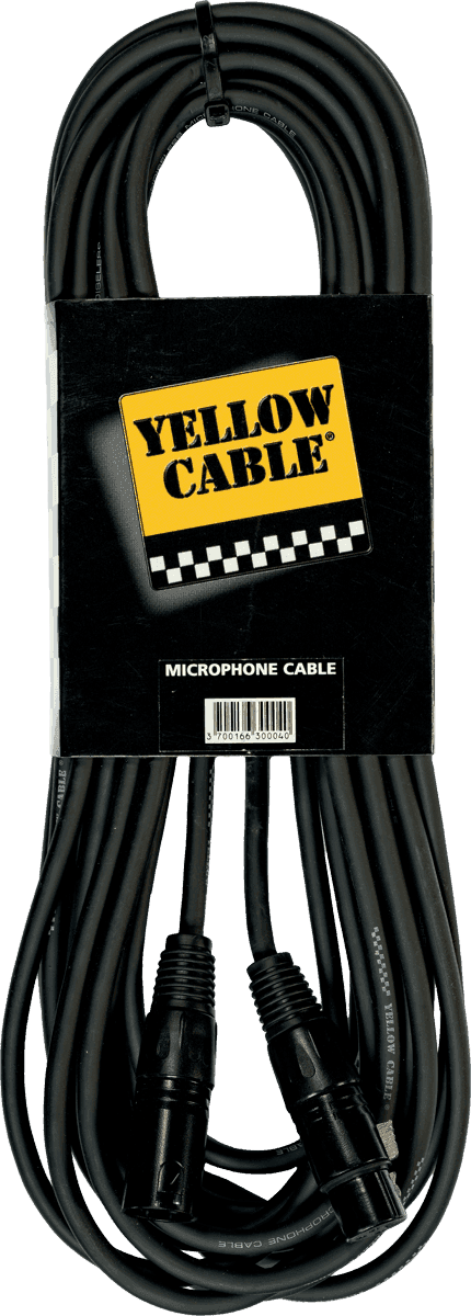 Yellow Cable M15X - xlr male/xlr femelle 15m