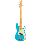 Fender American Professional II Precision Bass V, Maple Fingerboard, Miami Blue