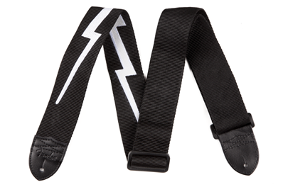 Nylon Lightning Bolt Strap, Black/White, 2