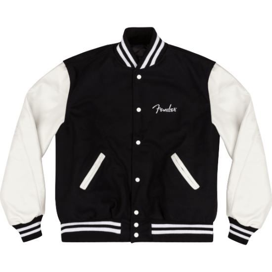 Custom Shop Varsity Jacket, Black/White, XXL