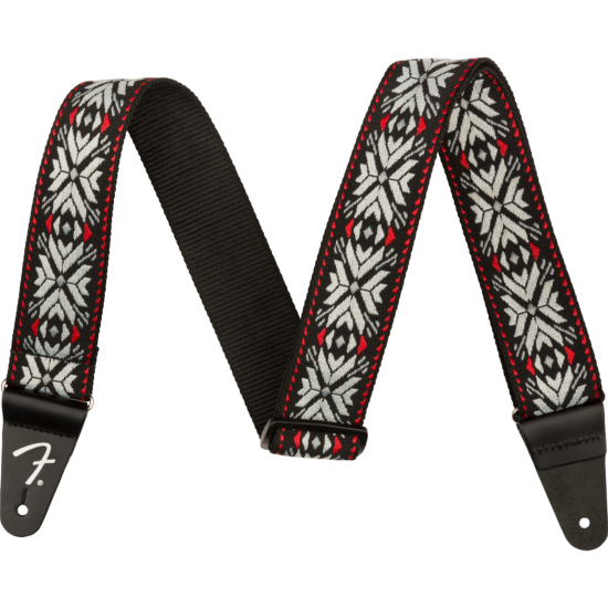 Pasadena Woven Strap, Red Snowflake, 2