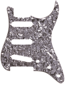 Pickguard, Stratocaster S/S/S, 11-Hole Mount, Black Pearl, 4-Ply