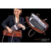 Dôme France "One Way" DFOW-MC - Sac en Cuir pleine fleur pour flûte - Marron Chocolat