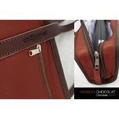 Dôme France "One Way" DFOW-MC - Sac en Cuir pleine fleur pour flûte - Marron Chocolat