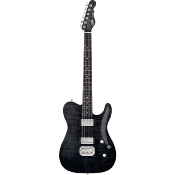 guitare electrique g&l translucid black /palissandre