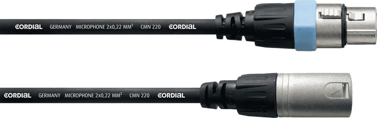 Cordial CCM2.5FM - câble micro rean xlr mâle/xlr femelle 2.5m