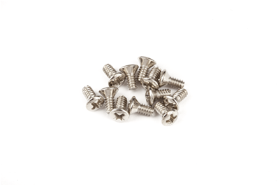 Slide Switch Mounting Screws - Jaguar/Jazzmaster, (4-40 X 1/4 philips), Nickel (12)