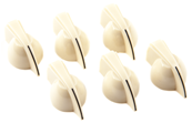 Chicken Head Amplifier Knobs, (6), Cream