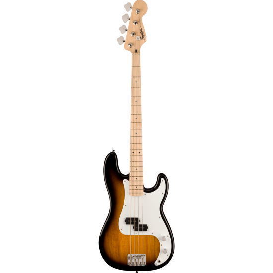 Squier Sonic Precision Bass, Maple Fingerboard, White Pickguard, 2-Color Sunburst