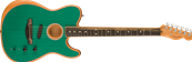 DE American Acoustasonic Telecaster, Channel-Bound Neck, Ebony Fingerboard, Aqua Teal