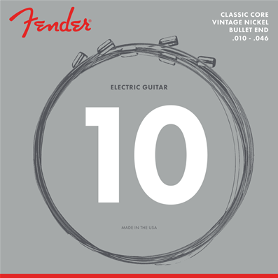 Classic Core Electric Guitar Strings, 3155R, Vintage Nickel, Bullet Ends (.010-.046)