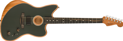 American Acoustasonic Jazzmaster, Tungsten, Ebony Fingerboard