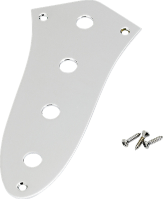 Jazz Bass Control Plate, 4-Hole (Chrome)