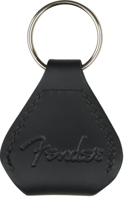 Fender Leather Pick Holder Keychain, Black