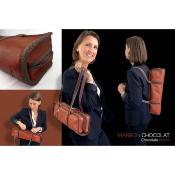 Dôme France "One Way" DFOW-MC - Sac en Cuir pleine fleur pour flûte - Marron Chocolat