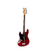 Basse électrique Prodipe JB80 finition Candy Apple Red Gaucher